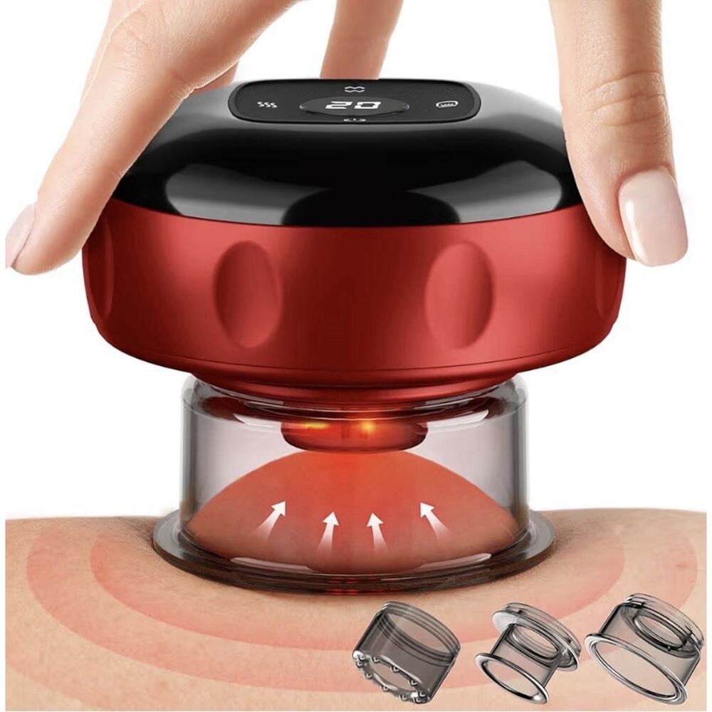 REVO Smart Cupping Therapy Massager Red Light Heat Suction Cordless